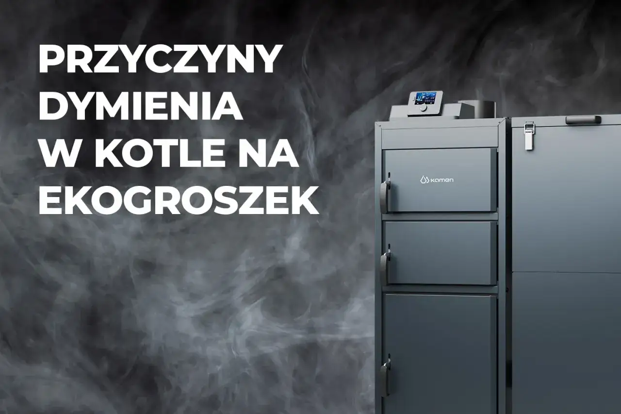 Dym z pieca przy otwieraniu drzwiczek kotła na ekogroszek.