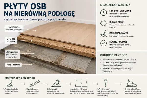 Jaka grubość płyty OSB na podłogę - Jak uniknąć ugięć i skrzypienia?